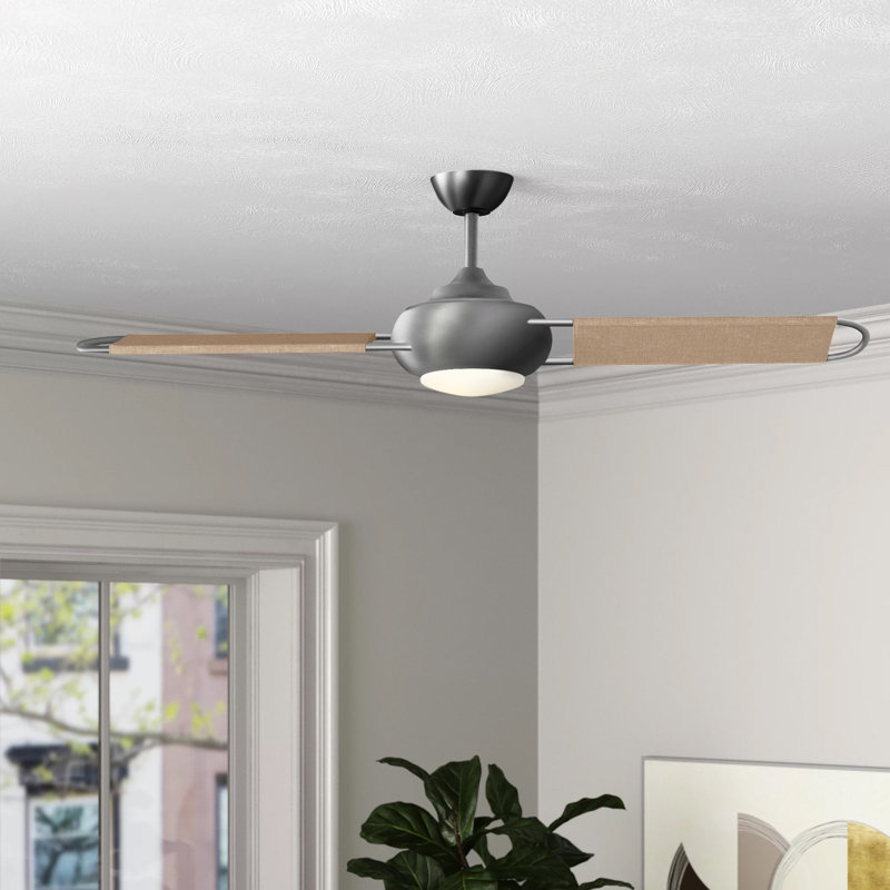 Edisto 54'' Ceiling Fan with LED Lights, Antique Nickel