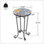 Table d'appoint de patio, colorée et noire