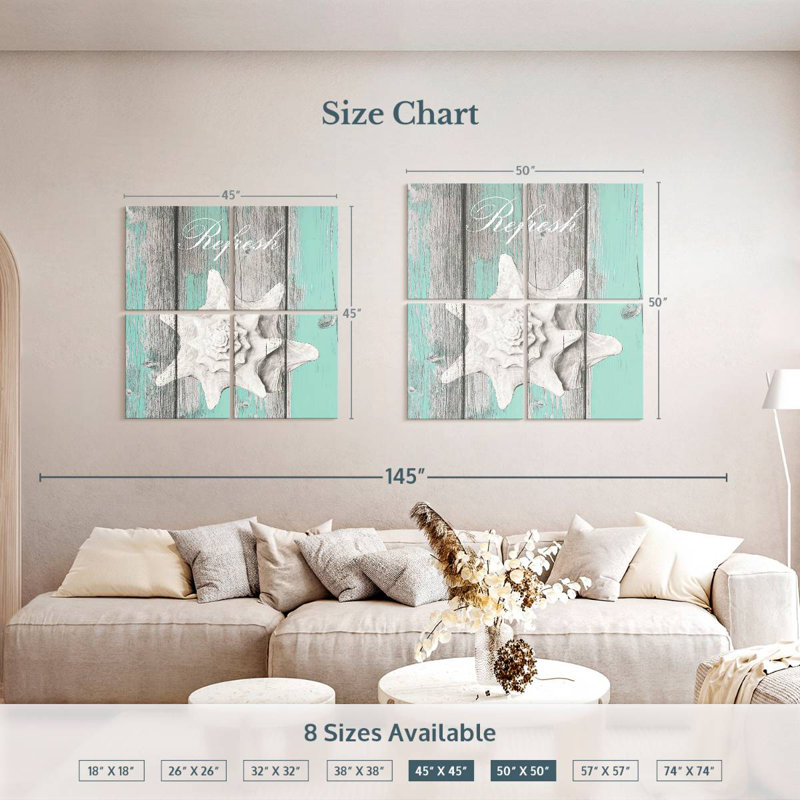 Aletra Rustic Coastal III, 45" H x 45" W