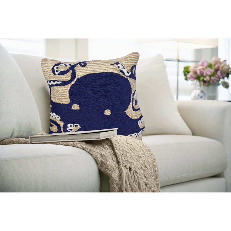  Outdoor Square Pillow Cover & Insert, Navy