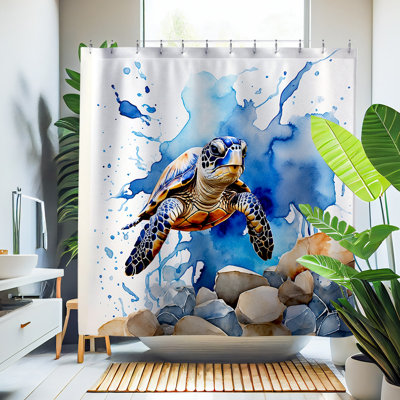 Racko Shower Sea Turtle Curtain