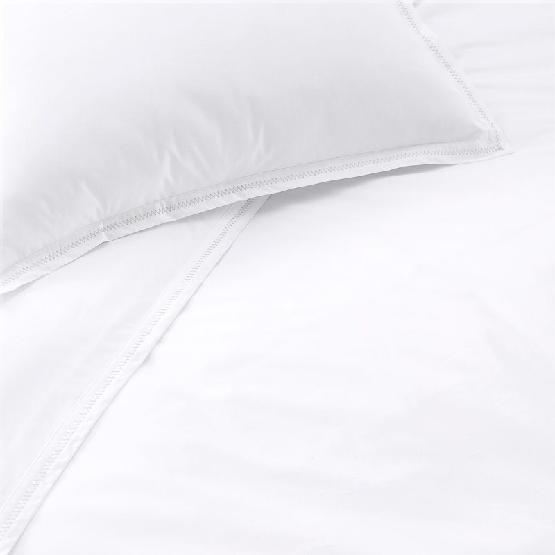 Ensemble d'édredon en coton Love Supima, Blanc, Édredon double et 2 taies décoratives