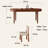 The Ancient Dining Table And Chairs 6 - Person Solid Wood Solid Wood Top Four Leg Dining Set-100914054