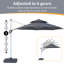 Parasol en porte-à-faux octogonal avec base 129,92 po Rosolina-996928431