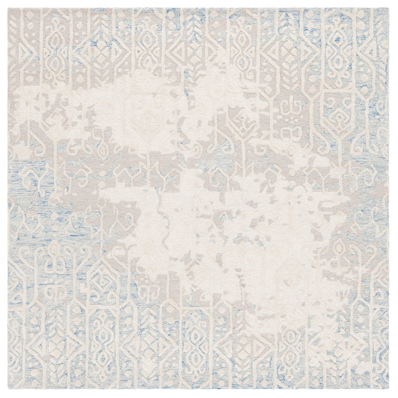 Tapis en laine Raquela, Carré 6 pi