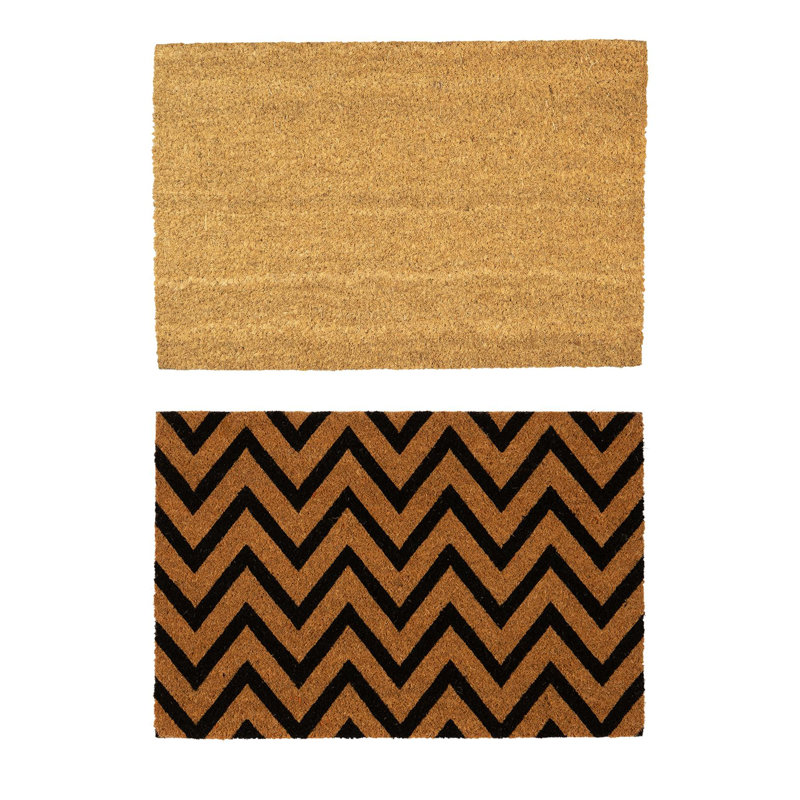 Nicola Spring - Coir Door Mats - 60 x 40cm - Zig Zag