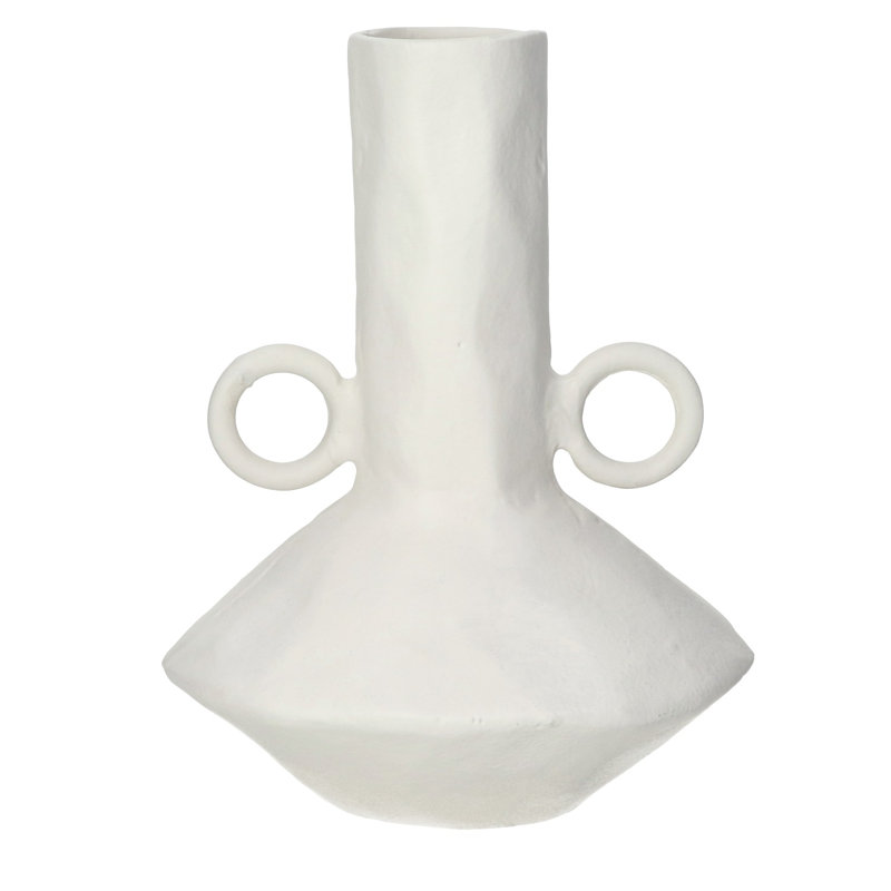 Trulli Aluminium Off-White Vase, 11.22" H x 8.07" W x 8.66" D