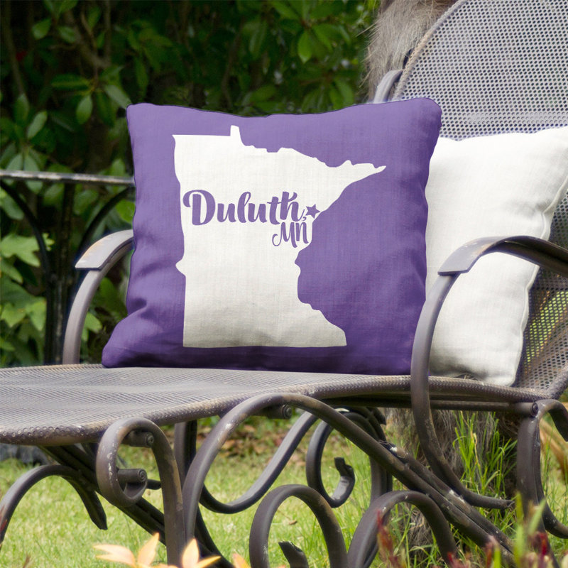 Coussin décoratif d'intérieur/d'extérieur, Duluth, 20 po x 20 po, Mauve
