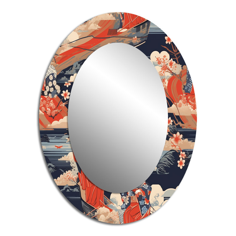 Miroir mural ovale Ukiyo, 40 po x 30 po