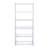 Modern Chrome Bookshelf With 6 High Gloss Shelves For Stylish And Functional Storage In Any Room