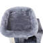 Arbre à chat gris à deux couches avec maison et enveloppé, profondeur de produit de 19,7 pouces, largeur de 17,7 pouces, hauteur de 34 pouces, 25,69 livres, construction ferme, deux taches de repos, décoration, couleur de la surface d'assemblage étape par étape,
