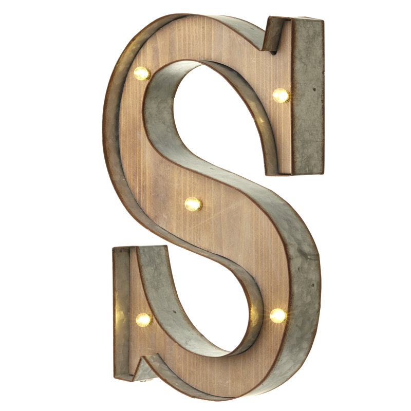 Della Text & Numbers Letter Block, S