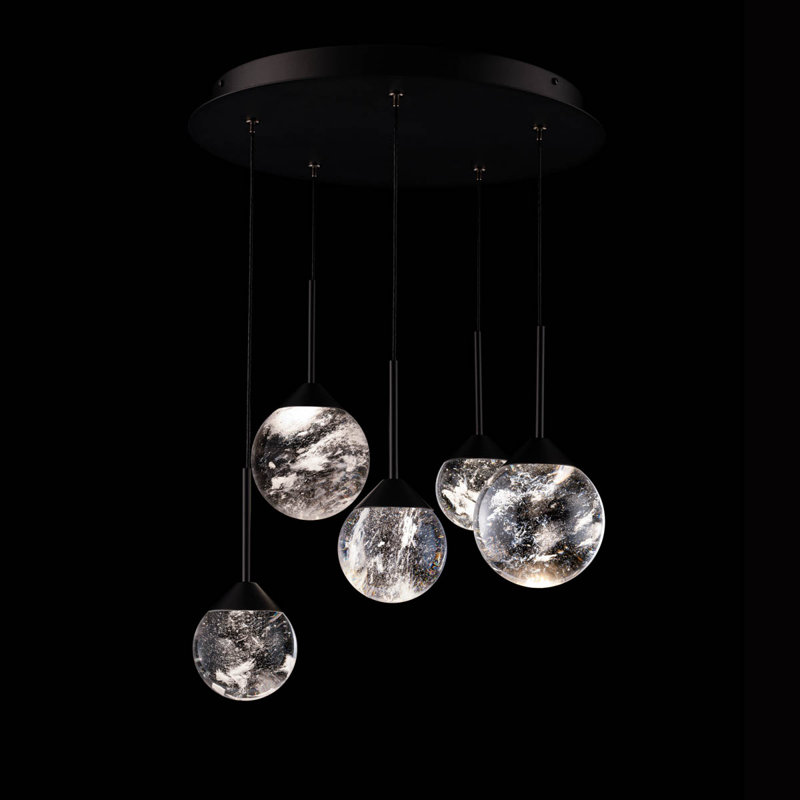 Quest 5 - Light LED Pendant, Black