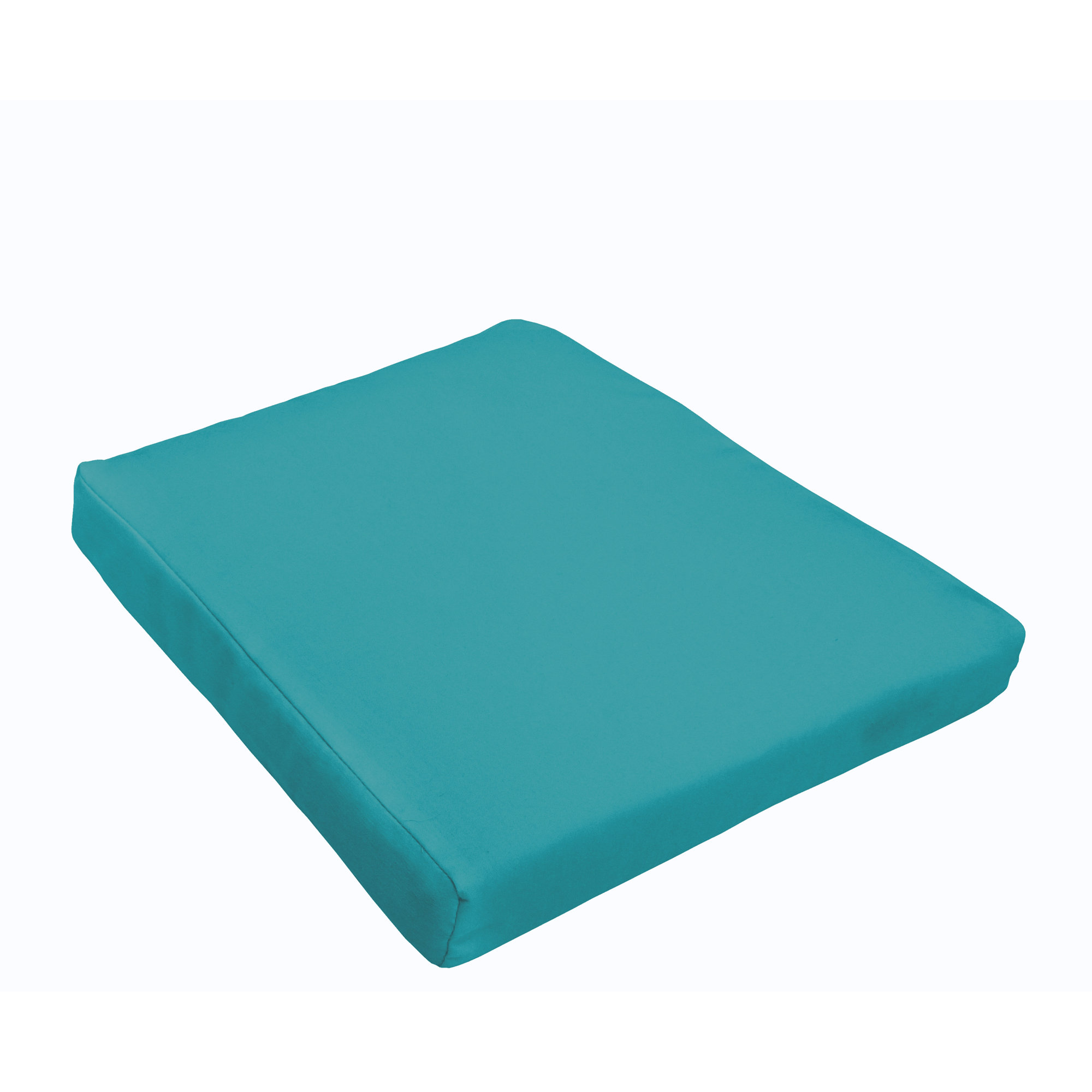 Kisha Sunbrella Outdoor Dining Chair Cushion, Aqua Blue