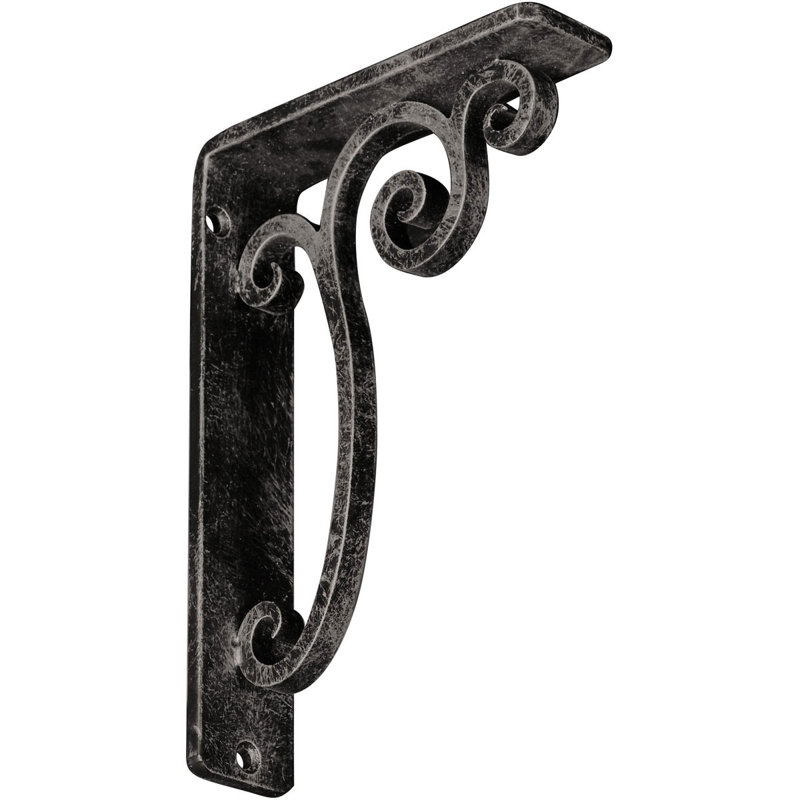 Support en fer forgé Avery, Argenté antique chaleureux, H 8 po x l 1,5 po x P 5,5 po
