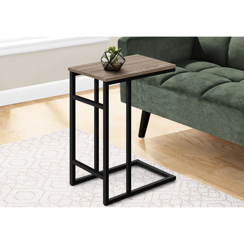 Table de bout C contemporaine pour le salon - brun, base en métal