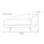 Chaise longue en tissu avec pieds en métal-105513219-105513220