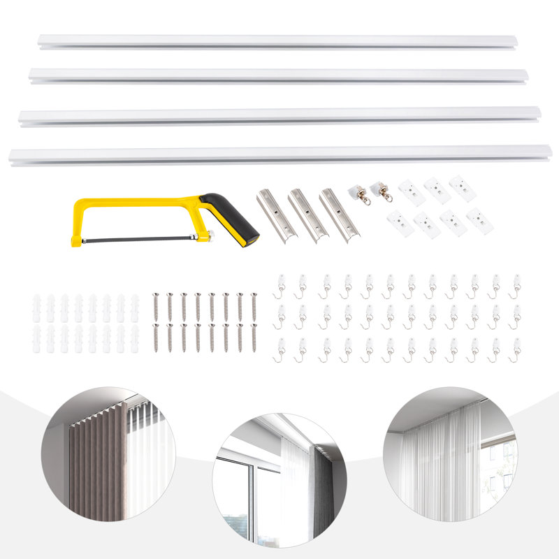 Mackenlie Stainless Steel 108'' to 144'' Curtain Track/Rail