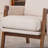 Quinze Mid Century Modern Upholstered Chenille Solid Wood Accent Armchair-657198454