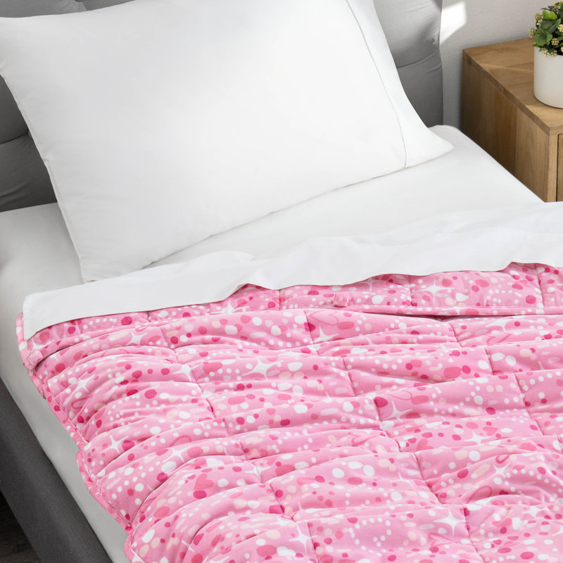 Couverture pondérée Minky, l 40 po x L 60 po, 10 lb, Princesse rose