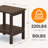 Delman Rectangular Outdoor Side Table , 14.1 " W 18.1 " D-1505018703