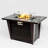 42Inch Rattan Fire Pit Table With Ceramic Tile Tabletop