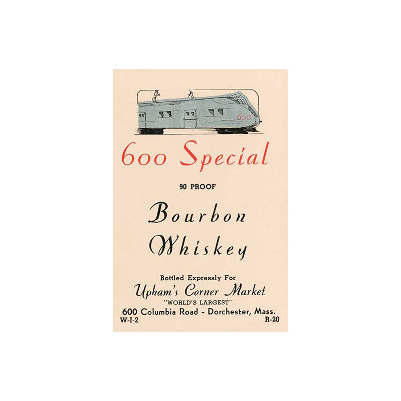 600 whisky bourbon spécial-imprimé publicitaire, H 66 po x l 44 po