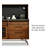 Modern Minimalist Against The Wall One Piece Organizer Storage Cabinet Solid Wood Dining Sideboard