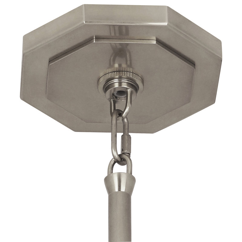 Kate 6 - Light Chandelier, White, Polished Nickel