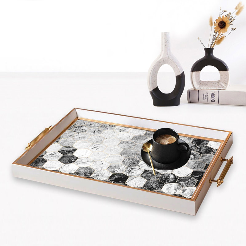 Élégant plateau en verre de 19,7 po x 11,4 po x 1,4 po | Fabrication 100% verre durable | Facile à nettoyer avec un chiffon humide | Idéal pour le service, la présentation décorative et l'organisation | Ajout élégant à la décoration intérieure
