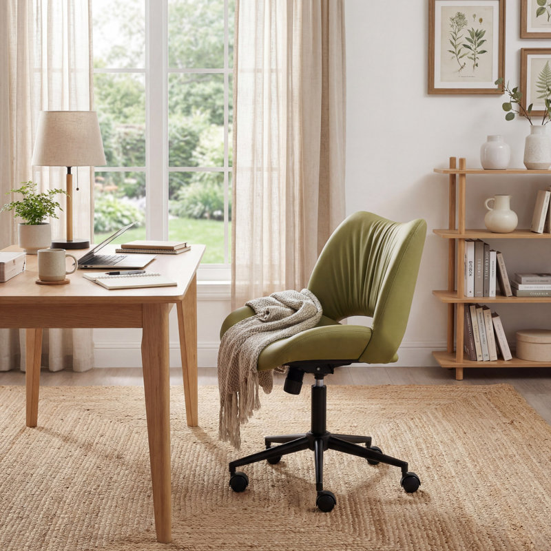 Chaise de bureau Alleyna, Vert avocat