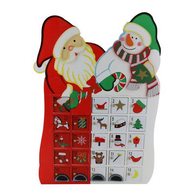 Santa Claus and Snowman Advent Calendar Countdown to Christmas
