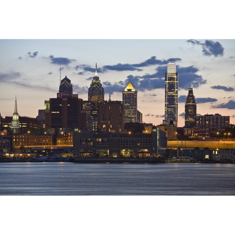 Willetton Philadelphia At Night - Wrapped Canvas Print, 20cm H x 30cm W x 3.8cm D