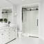 Cass 48-52" W x 76" H Sliding Frameless Shower Door with 3/8" Clear Glass-55865525