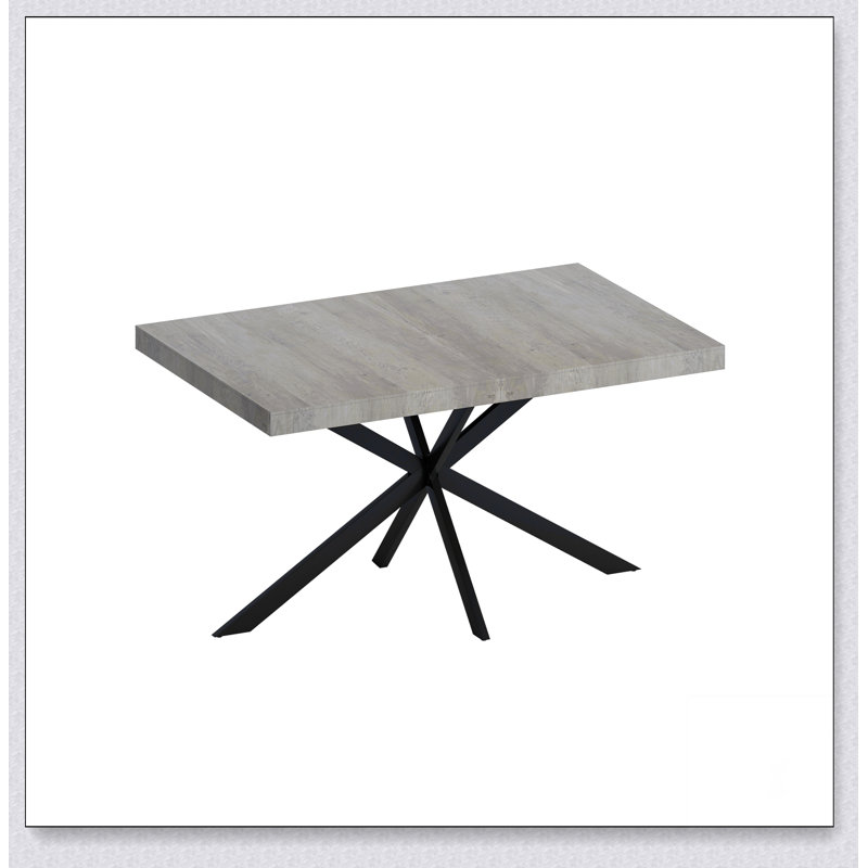 Table de salle à manger Retro, H 29,92 po x L 70,87 po x l 31,49 po, Gris
