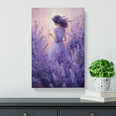 Lavender Flower Impressionism No.2 - Wrapped Canvas