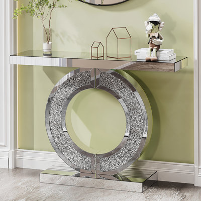 Console, table d'appoint en miroir pour le salon