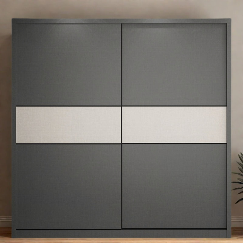 Simple And Modern Colour Blocked Wardrobe, H 83 po x l 79 po x P 37 po