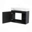 Meuble-lavabo mural 28 po avec lavabo en céramique et garniture de porte à fermeture en douceur 28 po-126230285