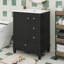 24" Bathroom Vanity With Ceramic Sink, Free Standing Single Vanity Set With 3 Drawers And One Door With Storage Racks-874583585