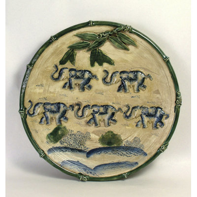 Emmylou Elephant Platter Sculpture