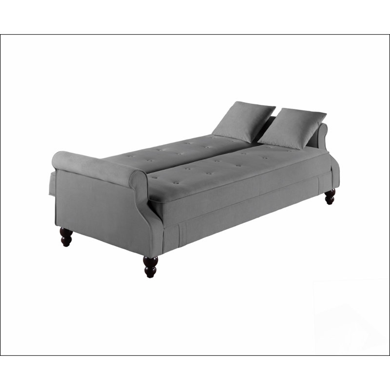 Canapé réglable contemporain en tissu gris brûlé, Gris