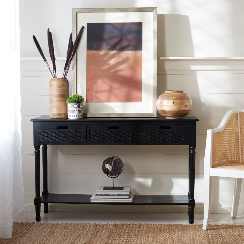 Dupuis Console Table, Black, 30" H x 47" W x 13" D