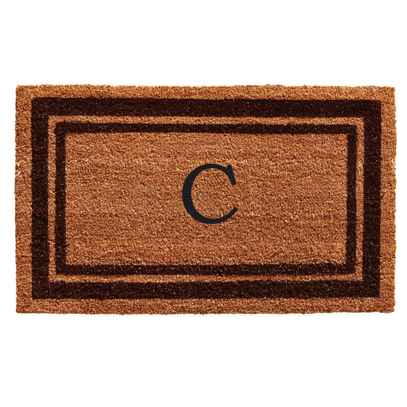 Tapis d'entrée antidérapant Stortz, C, Rectangle 2 pi x 3 pi, Brun foncé / brun