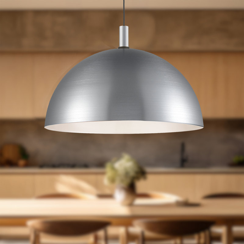 Archibald 1 - Light Single Pendant, Brushed Nickel, 20" H x 32" W x 32" D