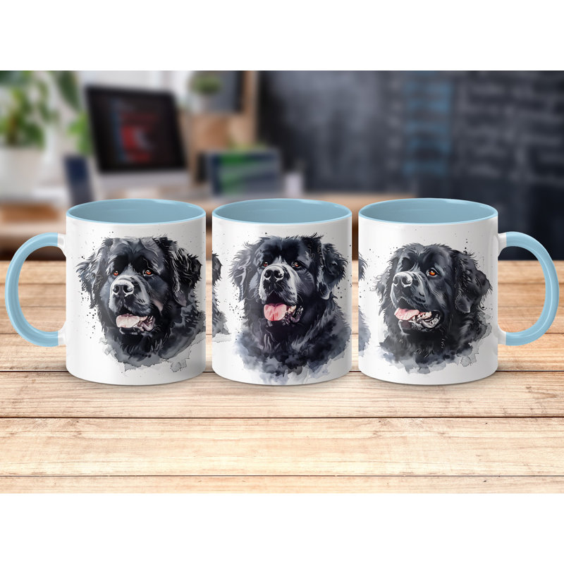 Ceramic Coffee Mug, 3, Light Blue