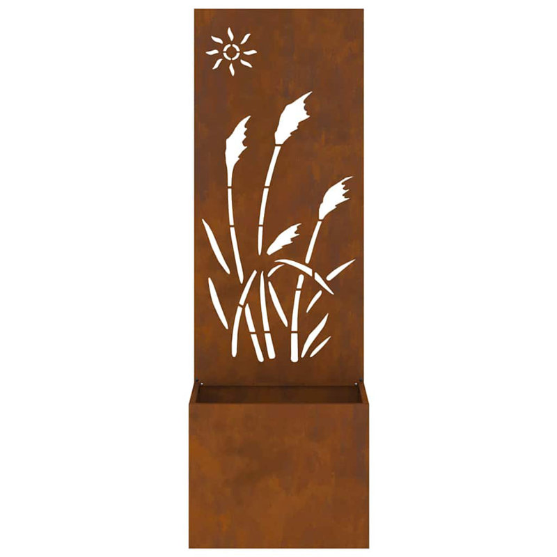Planter Box, 140cm H x 50cm W x 50cm D, Rusty