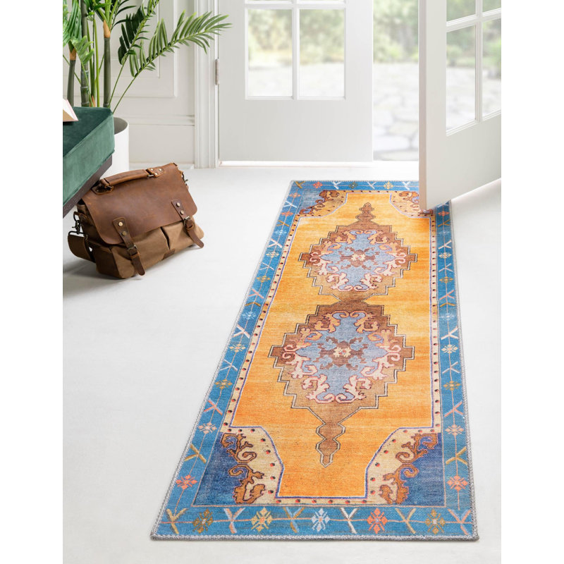 Oppie Chenille Oriental Indoor Rug, Runner 2' x 5'3"
