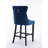 Velvet Upholstered Barstools with Button Tufted Decoration and Wooden Legs-1673205243