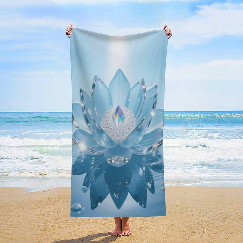 Serviette de plage en microfibre à séchage rapide, 50 x 60 po
